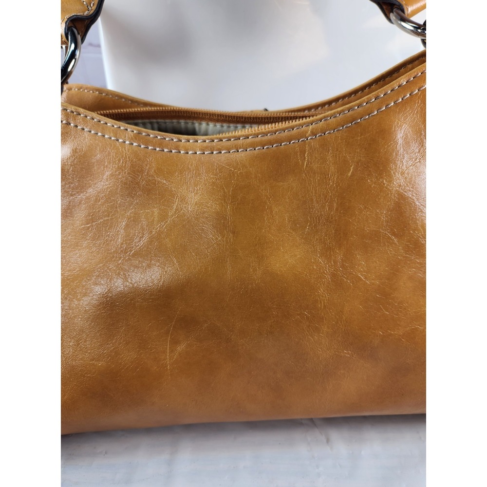 Stylish Nine West Tan Leather Purse Handbag Medium Size NWT - Picture 4 of 8